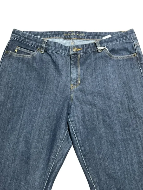 Michael Kors Women's Dark Blue Straight-Leg Jeans - Picture 2 of 6